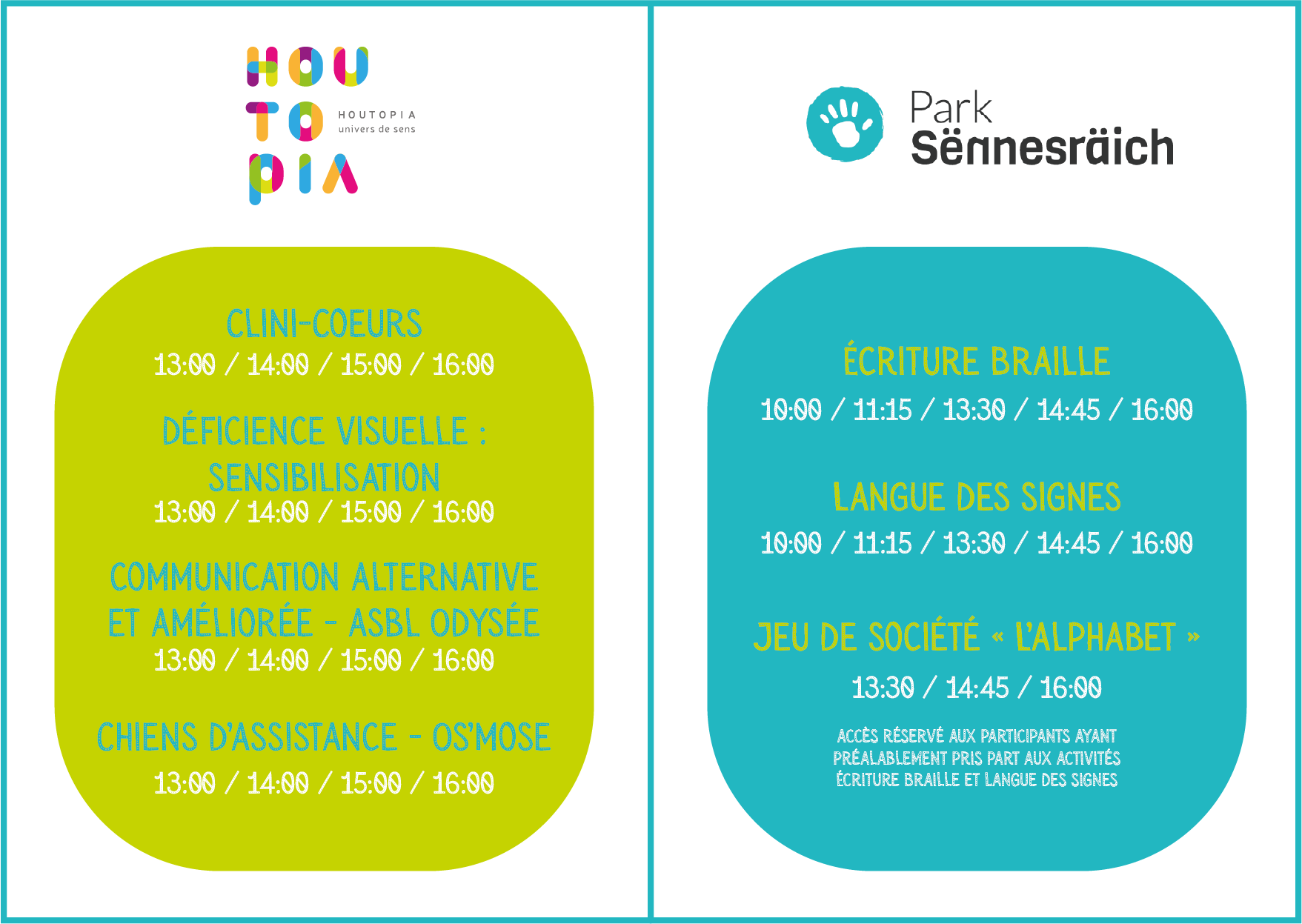 Programme weekend sensoriel